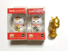 【美品】夏目友人帳 ニャンコ先生 縁起物 フィギュア 3個セットのサムネイル