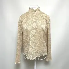 C'est la Vie Beau 長袖トップス レース ハイネック ベージュ