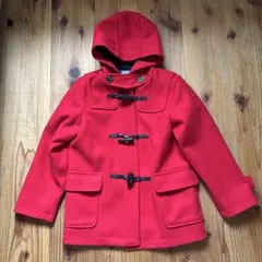 赤いフード付きダッフルコート XL