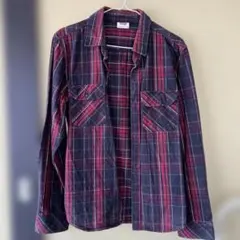 BROWNY チェックシャツ 長袖 レッド Mサイズのサムネイル