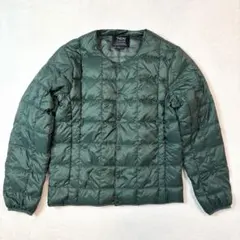 【美品】TAION タイオン インナーダウン グリーン S クルーネック