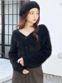 RESEXXY シャギーニットカーディガン