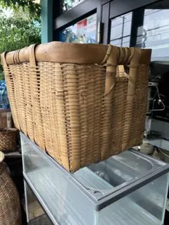 竹細工　竹籠　深籠　籠　ザル　鳥越竹細工　昭和レトロ　年代物　まとめ売り 昭和レトロ 竹製 竹細工 竹籠 古民具 野菜籠 果物籠 花籠 大中小