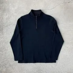 BANANA REPUBLICヴィンテージ00sハーフジップコットンスウェット黒