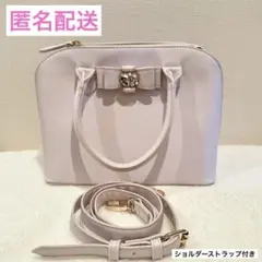 【美品】ミシュマッシュ ライトピンク 2WAYショルダー&ハンドバッグ