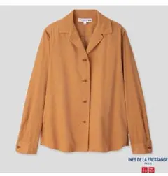 【新品】UNIQLO  イネス M コーデュロイ オープンカラー シャツ  長袖