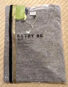 【新品・未使用品】ENTRY SG グレー Vネック Tシャツ　半袖のサムネイル