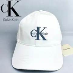 カルバンクライン 白 キャップ CKロゴ Calvin Klein 大きめ ロゴ