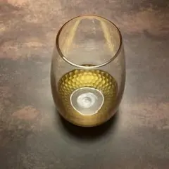 ゴールド ハンマートーン ガラス フラワーベース 花瓶　真鍮のサムネイル