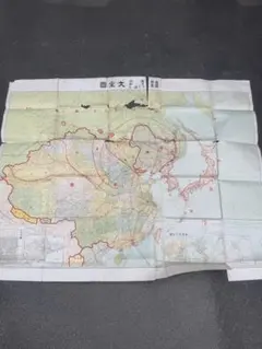 戦前 大地図 世界交通全図 明治42年 大阪毎日新聞社発行 世界地図