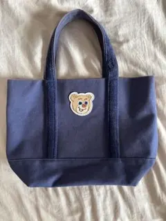 FEILER オールドテディ ワッペントートバッグ ネイビー L 小　ラブラリー