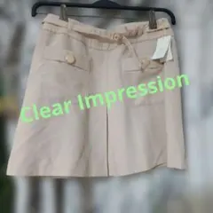 Clear Impression ベージュ ミニスカート 新品タグ付きのサムネイル