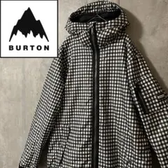 Burtonバートンスキーウェアスノーボードジャケットパーカーチェック柄黒白希少