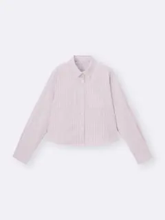 GU オックスフォードストライプショートシャツ