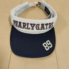 PEARLY GATES バイザー ネイビー/ホワイト 89
