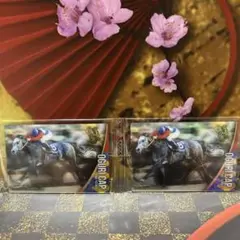 【オグリキャップ】レア！金色箔押しサイン入りカードとノーマルカード　2枚セット