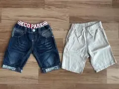 DILASH 綿麻生地パンツ、デニムパンツ　2点セット