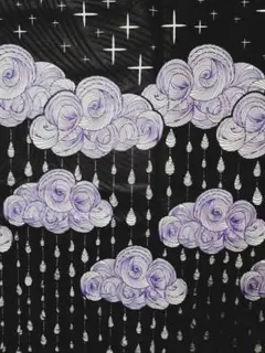 送料込み⑳Ａアフリカンプリント＊パーニュ＊アフリカンバティック＊雨粒