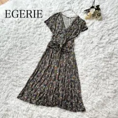 EGERIE ジャージーワンピース　小花柄　ゆったり　上品　田中興産　フランス製のサムネイル