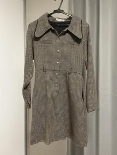 REDYAZEL チェック柄長袖ワンピース　ベルトなし