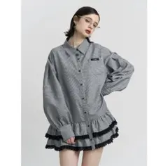 ヘムレースフリルチュニックシャツ jouetieのサムネイル