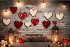 ❤️バレンタインハート❤️LED装飾③タペストリー背景布