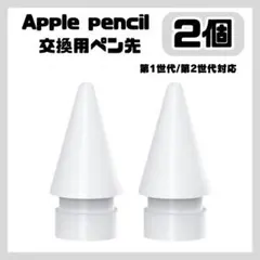 ●Apple pencil ペン先 替え芯 交換 アップル ペンシル 白 2個