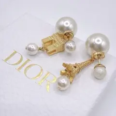 Dior ディオール　トライバル　メタル　レジンパールピアス　箱・保存袋有 Dior ディオール トライバル メタル レジンパールピアス 箱・保存袋有