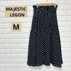 MAJESTICLEGONマジェスティックレゴンティアードスカートドット黒Mのサムネイル