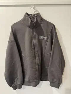グレー ジップアップ スウェット