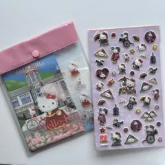 【中古品】Hello Kitty 神戸限定 レターセット 京都限定シール レトロ