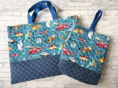 レッスンバッグ シューズケース 2点セット ハンドメイド 新品未使用