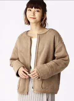 〈リバーシブル〉 ボア フェイクムートン ブルゾン eco