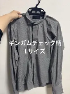 結婚式 新郎カラーシャツ チェックシャツ L