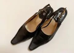 【美品】LEGERE by MCMパンプス ポインテッドトゥ ブラック 24cm