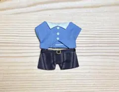 【2S-248】ぬい服 10cm シャツ＋ベルト付パンツセット
