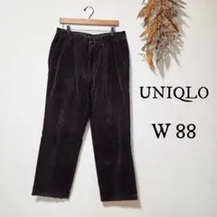 UNIQLO/コーデュロイ/ツータックパンツ/　88/ワイドパンツ/雰囲気系