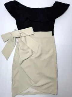 DaysPiece バイカラー リボン ドレス