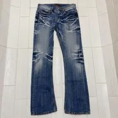 ジャックローズJACKROSE ブーツカットデニム ダメージ加工のサムネイル