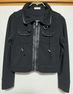 ボンサンス　ブルゾン　ライダース風ジャケット　ブラック　Mサイズ