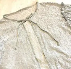 ehka sopo ☆カーディガン　総レース　肩フリル　袖ふんわり