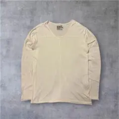 クリフメイヤー メンズ長袖Tシャツ Vネック 綿 白 M お兄系のサムネイル