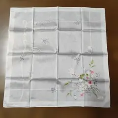 NINA RICCI 大判ハンカチ 花柄 グレーのサムネイル