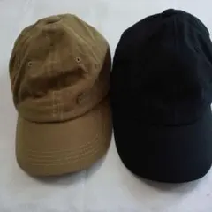 コットン キャップ ブラウン ブラック２点セット