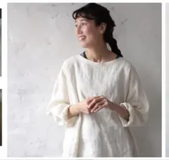 ロンTを麻でつくりました。麻100%でつくった重ね着のためのロンＴのサムネイル