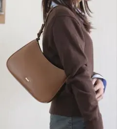 【SALE】 florist レザータッチシンプルホーボーバッグ/ハンドバッグ