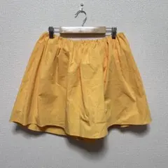 ZARA フレアショートスカート S イエロー 美脚シルエット 美品