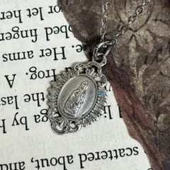 1800年代後期～ヴィンテージ ネックレス 銀製 コイン マリア リエスの聖母