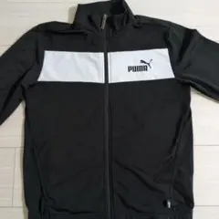 【美品】PUMA ジャージセット ブラック/ホワイト　160㎝