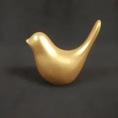 【未使用】金色の鳥の置物